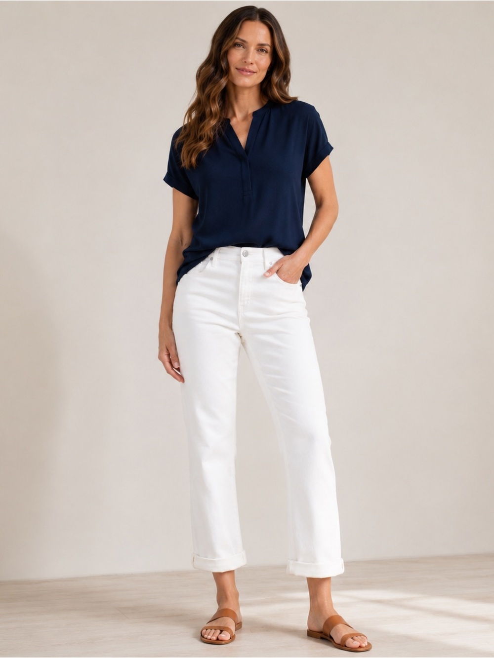 Liverpool Women Boyfriend Jeans - White